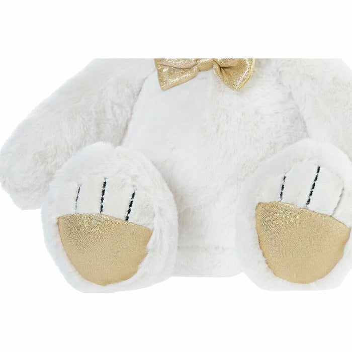 Плюшено Мече DKD Home Decor Папийонка Бял Златен Метал Детски Мечка 30 x 40 cm 30 x 30 x 36 cm