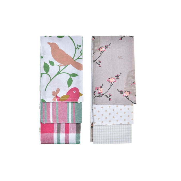 Комплект дрехи DKD Home Decor Кафяв Червен Зелен Бежов 60 x 0,5 x 40 cm Lilled Птици