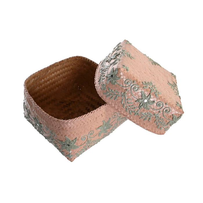 Комплект Декоративни Кутии DKD Home Decor Многоцветен Бамбук Boho (3 Части)