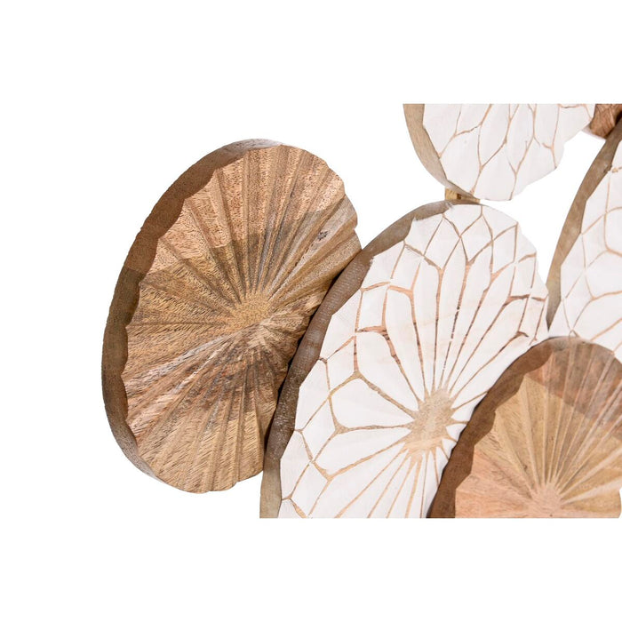 Декорация за стена DKD Home Decor Кафяв Бял Дърво манго (100 x 3 x 62 cm)