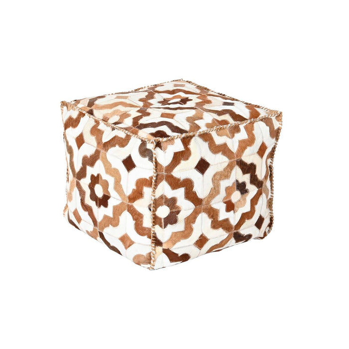 Пуф DKD Home Decor Бял Кафяв 45 x 45 x 40 cm