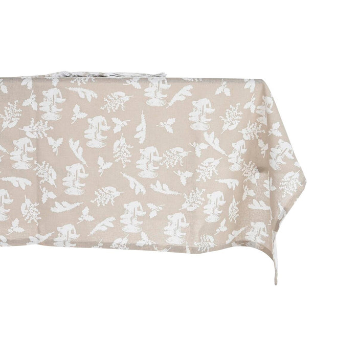 Покривка за маса и салфетки DKD Home Decor 9 Части 2 броя 150 x 250 x 0,5 cm Бежов Розов Бял Зелен Светло кафяв