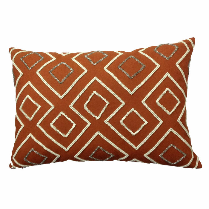 Калъфка за възглавница DKD Home Decor 60 x 1 x 40 cm теракота Геометричен