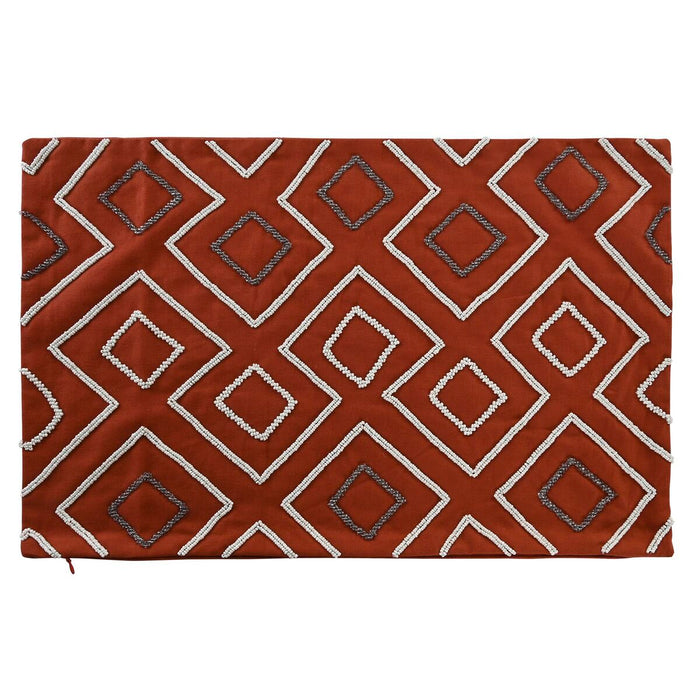 Калъфка за възглавница DKD Home Decor 60 x 1 x 40 cm теракота Геометричен