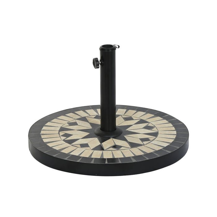 Base pour parapluie DKD Home Decor Черен Неръждаема стомана Бял Каменинов (50 x 50 x 32,5 cm)