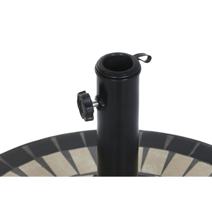 Base pour parapluie DKD Home Decor Черен Неръждаема стомана Бял Каменинов (50 x 50 x 32,5 cm)
