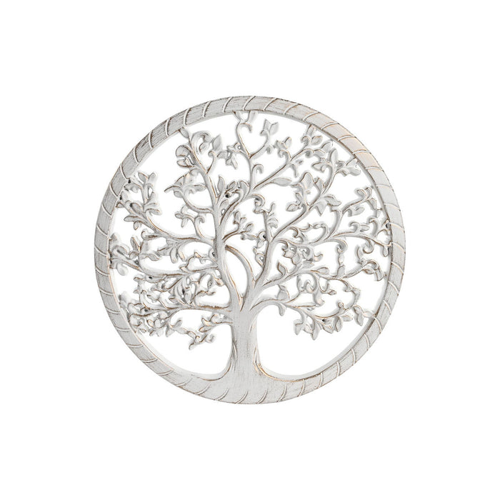 Декорация за стена DKD Home Decor Бял Златен Сребрист 40 x 1,5 x 40 cm