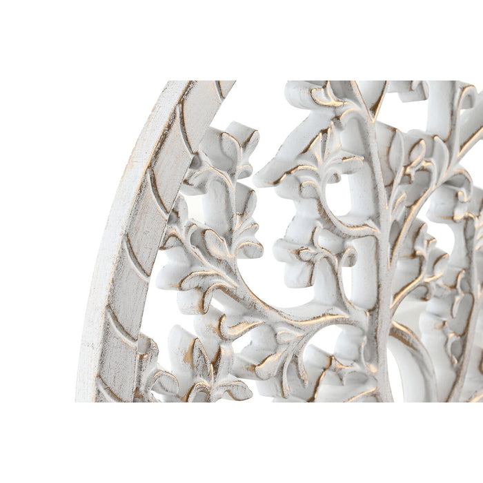 Декорация за стена DKD Home Decor Бял Златен Сребрист 40 x 1,5 x 40 cm