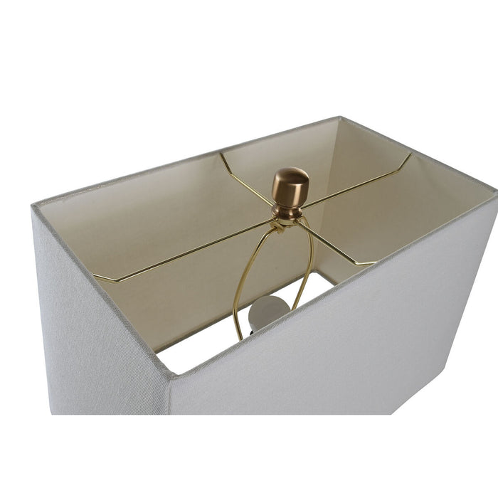 Настолна лампа DKD Home Decor Бял Златен Метал 60 W 220 V 40 x 23 x 62 cm