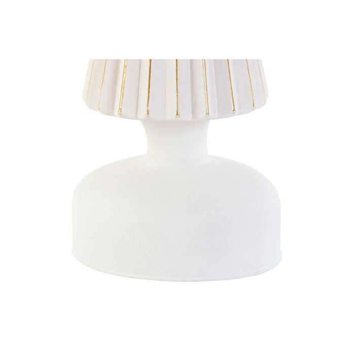 Коледна Украса DKD Home Decor Бял Златен 9 x 9 x 25 cm (2 броя)