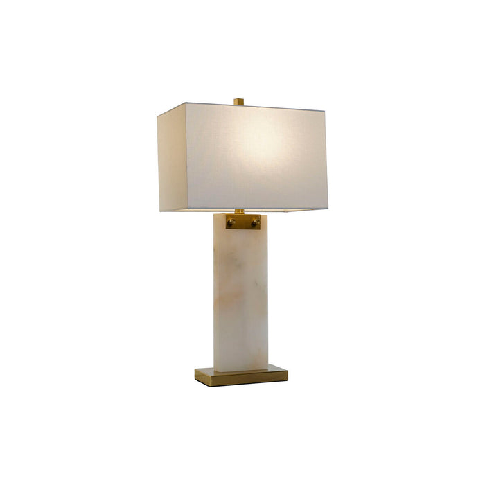 Настолна лампа DKD Home Decor Бял Златен Метал Мрамор 50 W 220 V 38 x 25 x 76 cm