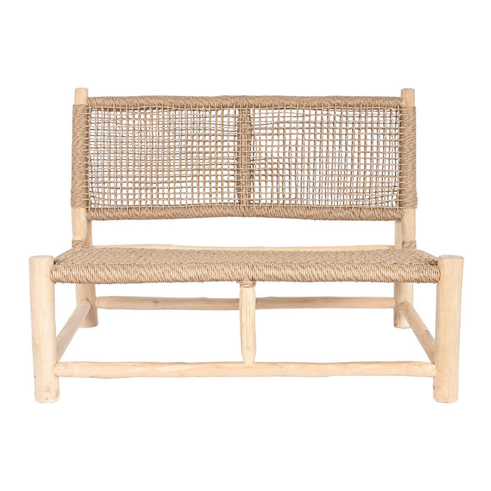 Градинско кресло DKD Home Decor Бял Естествен Тик 120 x 81 x 84 cm