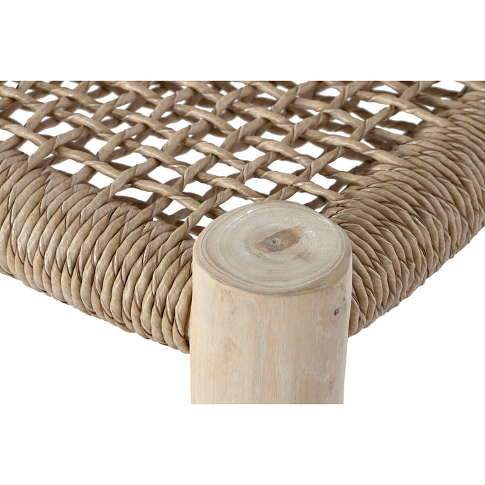 Градинско кресло DKD Home Decor Бял Естествен Тик 120 x 81 x 84 cm