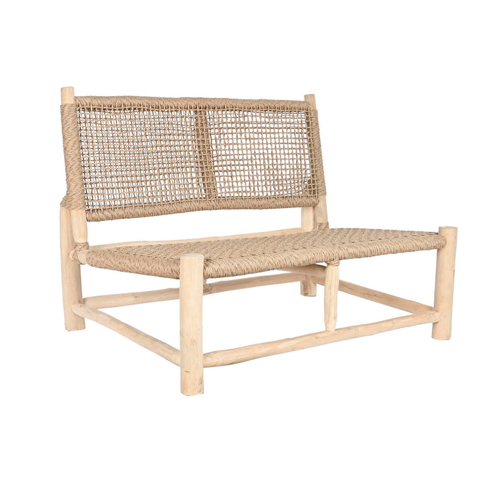 Градинско кресло DKD Home Decor Бял Естествен Тик 120 x 81 x 84 cm