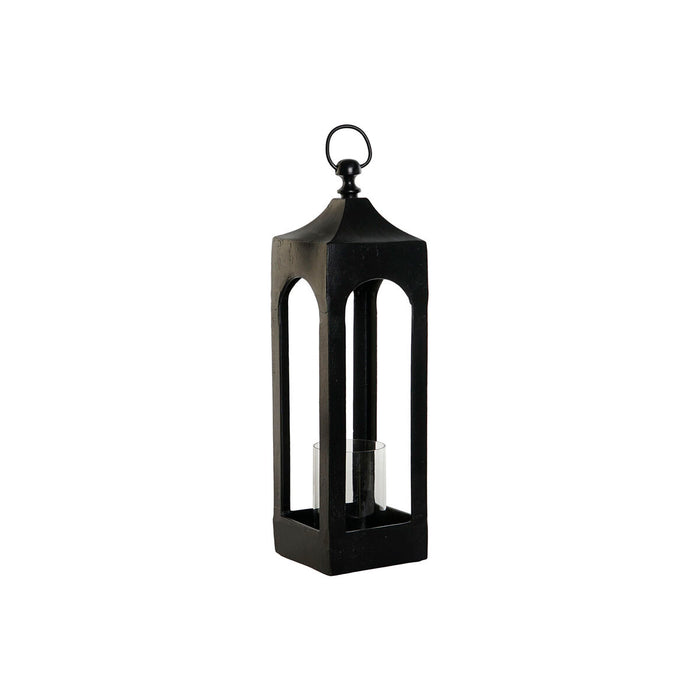 Latern DKD Home Decor Черен Алуминий Кристал 16 x 16 x 55 cm