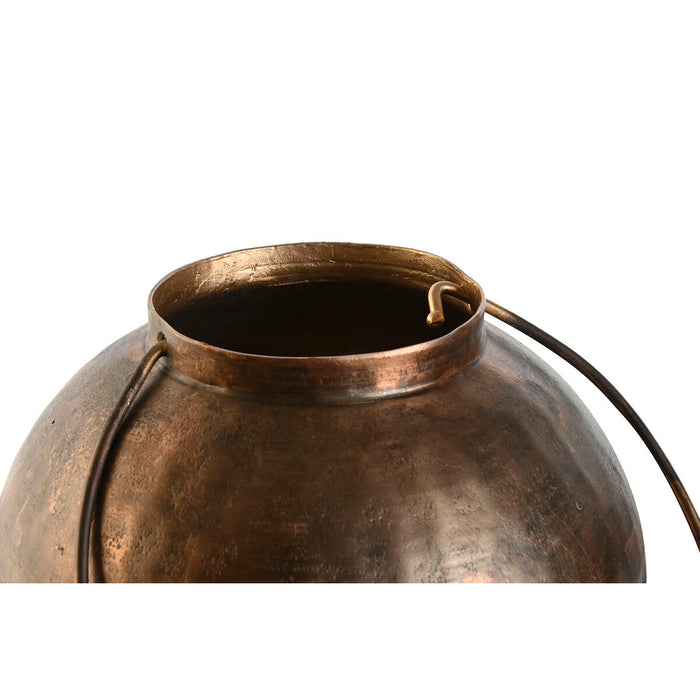 Поставка за свещ DKD Home Decor Бронз Златен Алуминий 22 x 22 x 24 cm