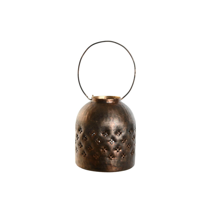 Поставка за свещ DKD Home Decor Бронз Златен Алуминий 22 x 22 x 24 cm
