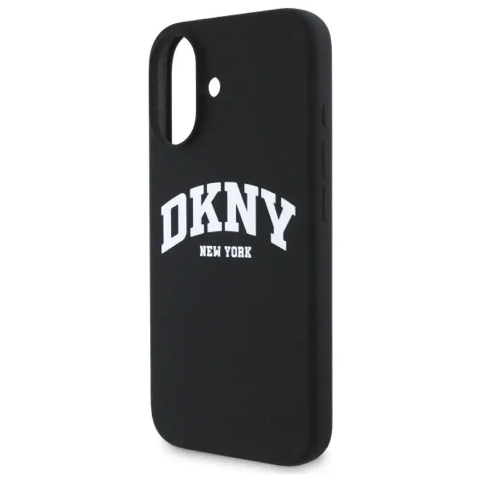 DKNY силиконов бял щампован лого MagSafe калъф за iPhone 16