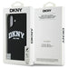 DKNY силиконов бял щампован лого MagSafe калъф за iPhone 16