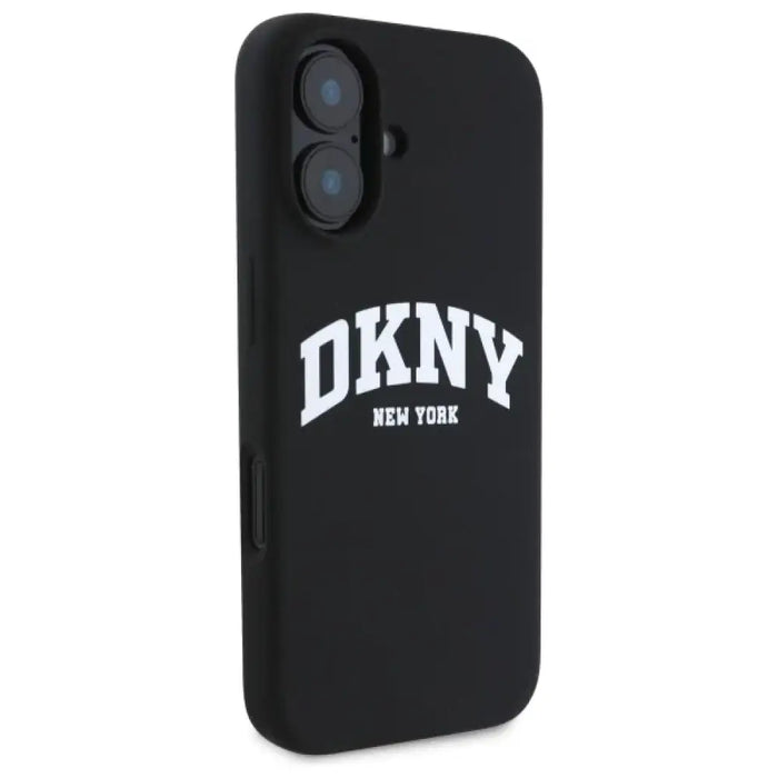 DKNY силиконов бял щампован лого MagSafe калъф за iPhone 16
