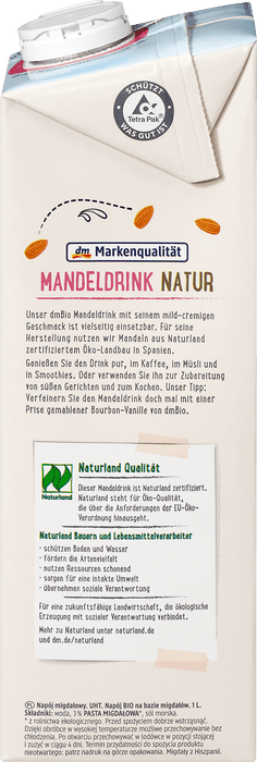 Био бадемова напитка Natur, 1 l