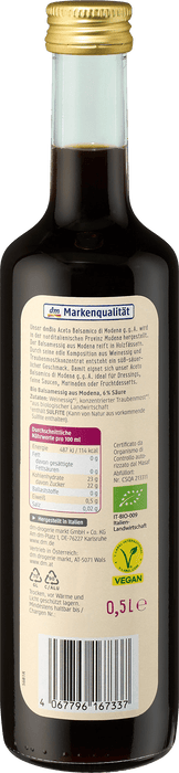 Био балсамов оцет Aceto Balsamico di Modena, 500 ml
