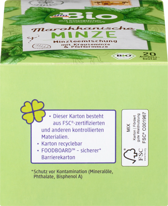 Био билков чай Мароканска мента (20x2g), 40 g