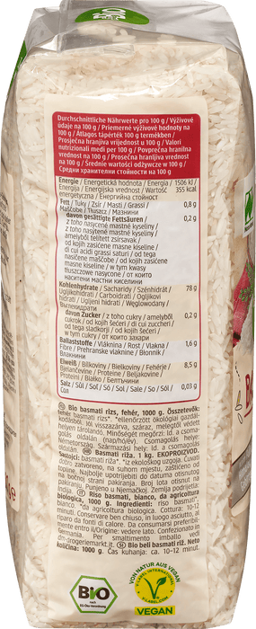 Био бял ориз басмати, 1 000 g