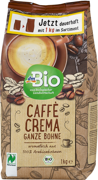 Био caffe Crema, цели зърна, 1 kg