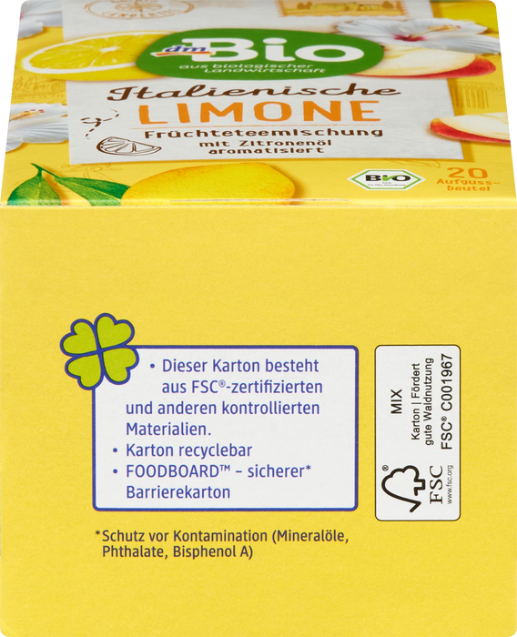 Био чай Италиански лимон (20x2g), 40 g