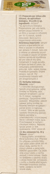 Био чай от джинджифил, (20x1,5g), 30 g