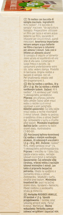 Био чай Ройбос с ванилия, 30 g
