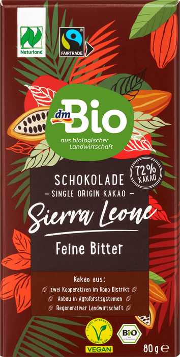 Био черен шоколад Sierra Leone, 80 g