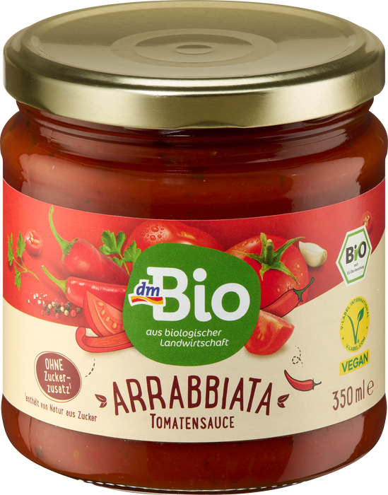 Био Доматен сос Арабиата с люти чушки, 350 ml