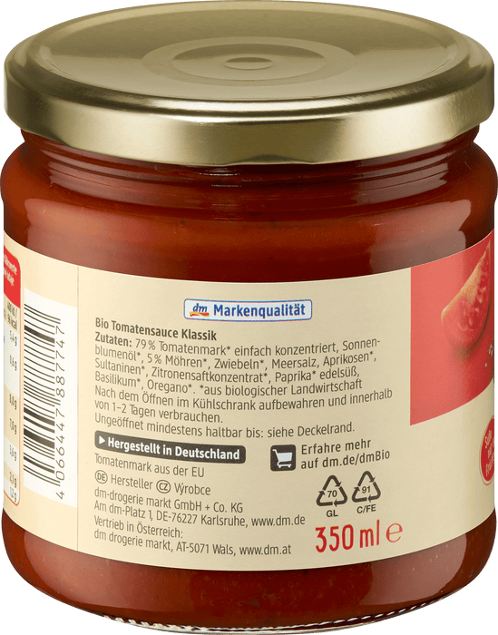 Био доматен сос Класик, 350 ml