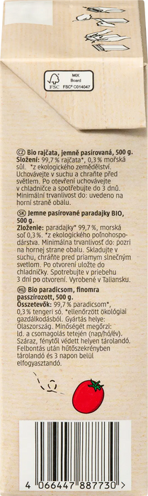 Био Домати, фино пасирани, 500 g