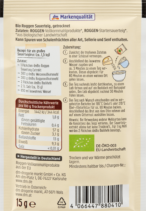 Био екстракт от закваска от ръж, 270 g