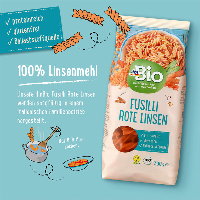 Био фузили от червена леща, 300 g