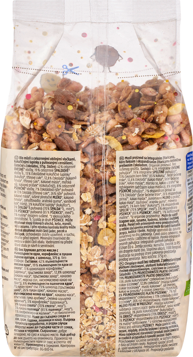 Био Хрупкаво детско мюсли с пълнозърнести ядки, 375 g