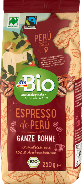 Био кафе на зърна Espresso de Peru, 250 g
