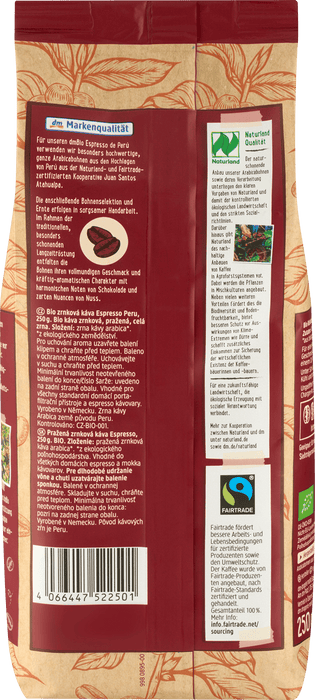 Био кафе на зърна Espresso de Peru, 250 g