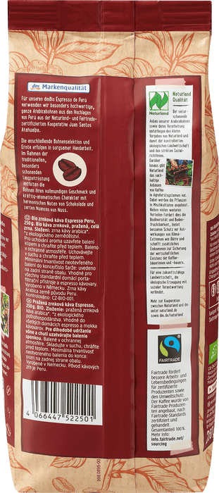 Био кафе на зърна Espresso de Peru, 250 g
