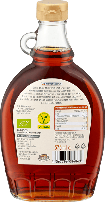 Био кленов сироп клас С, 375 ml