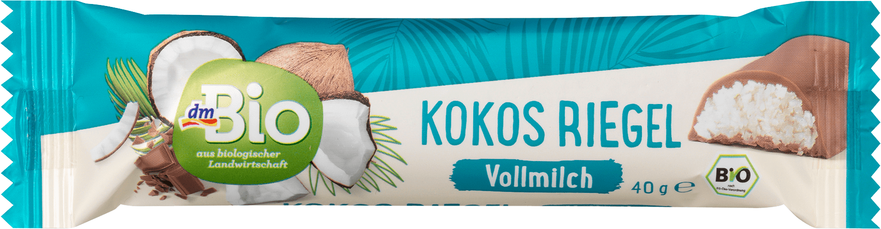 Био кокосов бар в млечен шоколад, 40 g