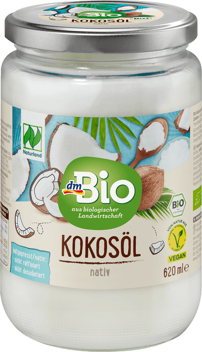 Био кокосово масло, нерафинирано, 620 ml