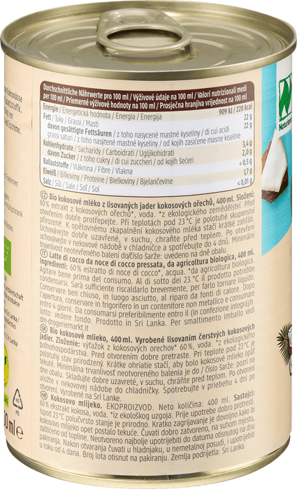 Био кокосово мляко, 400 ml
