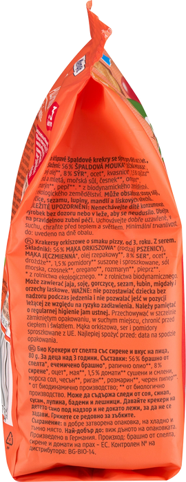 Био Крекери от спелта със сирене и вкус на пица, 3+г, 80 g