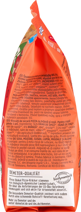 Био Крекери от спелта със сирене и вкус на пица, 3+г, 80 g