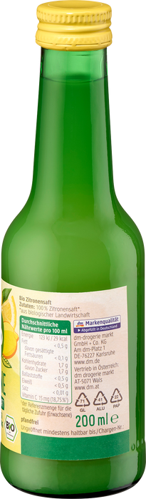Био лимонов сок, 200 ml