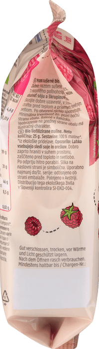 Био лиофилизирани малини, 25 g